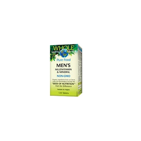 Natural Factors Whole Earth and Sea Men's Multivitamin and Mineral Tablets, 120 tablets