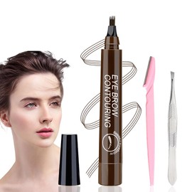 Eyebrow Pencil Microblading Effect with Exquisite Formula for Precise Contours, Long Lasting Fullness, Easy to Use and Natural Make-Up