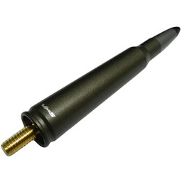 VMS RACING 50 Caliber BRONZE SILVER BLACK Tip BULLET ANTENNA in Heavy Gauge Billet Aluminum Short Compatible with Ford F150 F-150 97-21