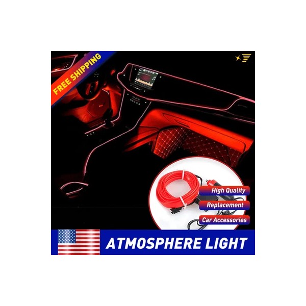OXILAM Universal Car LED Wire String Strip Interior Atmosphere Decorative