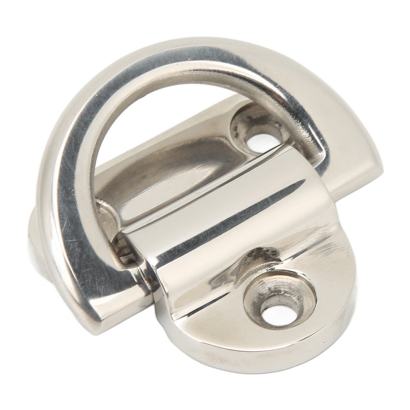 Stainless Steel Marine Folding Pad Eye Cleat Heavy Duty D