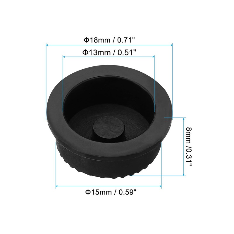 PATIKIL 0.51" LED Flashlight Switch Cap, 5 Pcs Silicone Soft