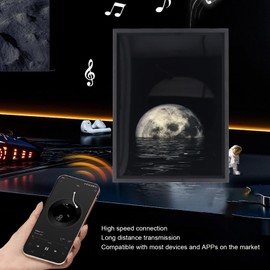Bluetooth Speaker with Night Light, Wireless Creative Ambient Light Speaker, Desktop Starry Sky Decorative Painting, HIFI Sound & Soft Light, USB Powered, 18x24cm