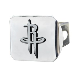 FANMATS 25019 Houston Rockets Chrome Metal Hitch Cover with Chrome Metal 3D Emblem