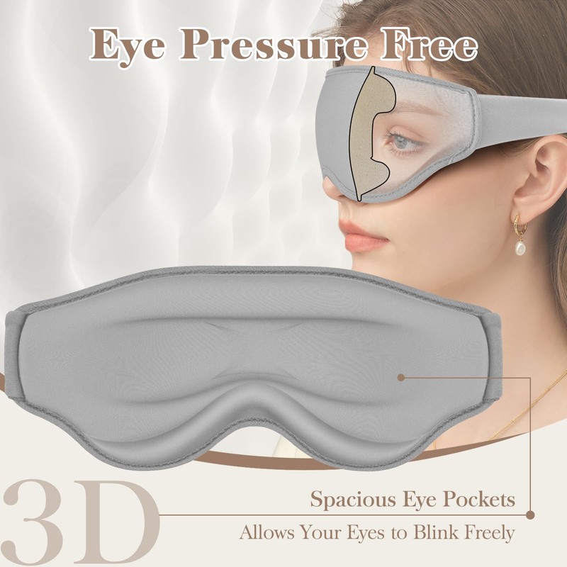 FYGRIP FYGRIP 3D Eye Mask, Ultra Comfort, 100% Pressure-Free &