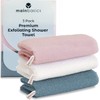 Toalla de ducha exfoliante MainBasics - Juego de 3 toallas