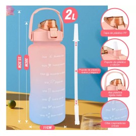 Trixter Botella De Agua Deportiva Anti Fugas No Tóxico Capacidad 2 L