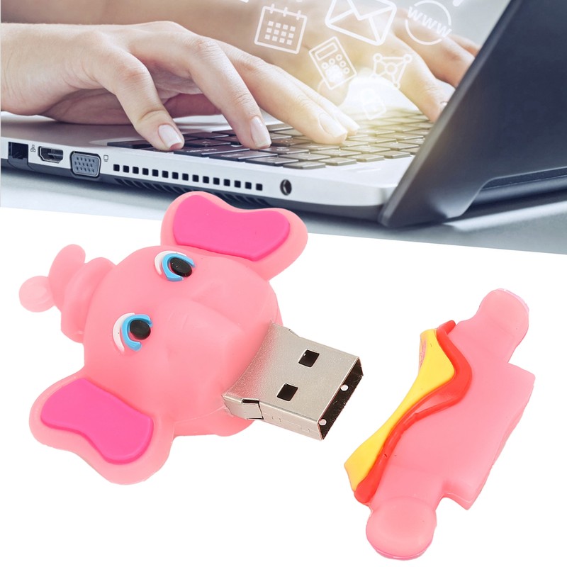 Cartoon U Disk Compatible Optional Memory Cute Elephant Memory Stick