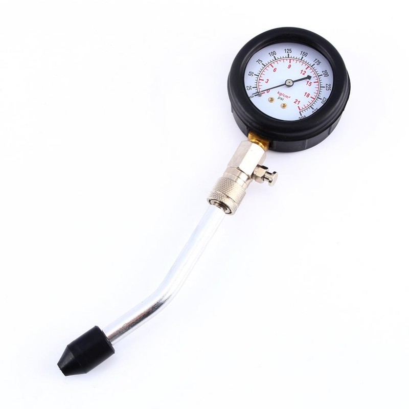 Petrol Engine Compression Tester Test Gauge Kit Car Motorcycle Garage