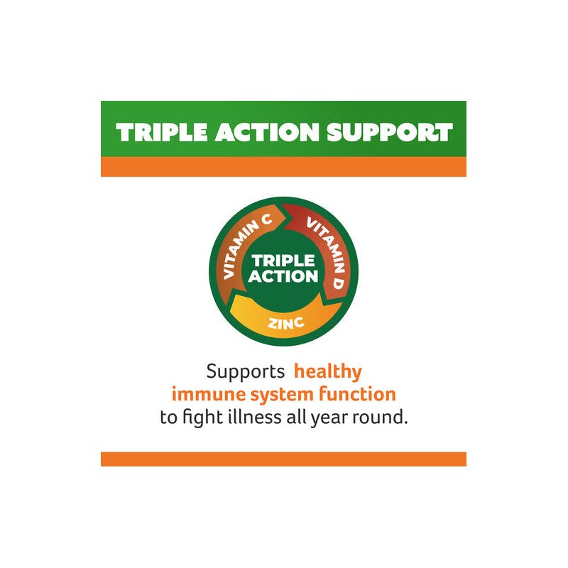 Cenovis Triple Action Vit C, D & Zinc 120 Chewable