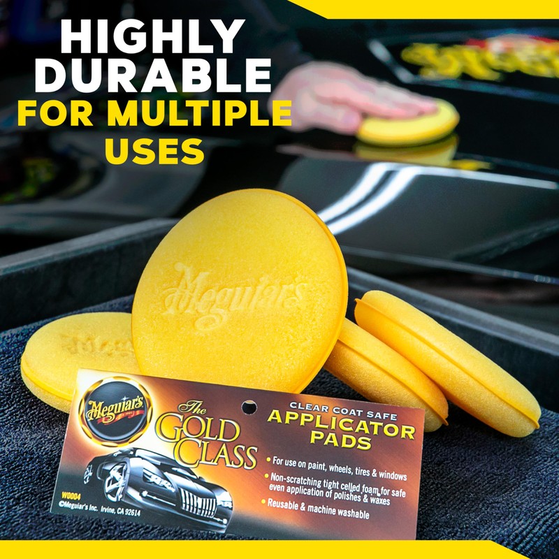 Meguiar's 4" Foam Applicator Pads, 4 Count - Ultra-Soft Hand