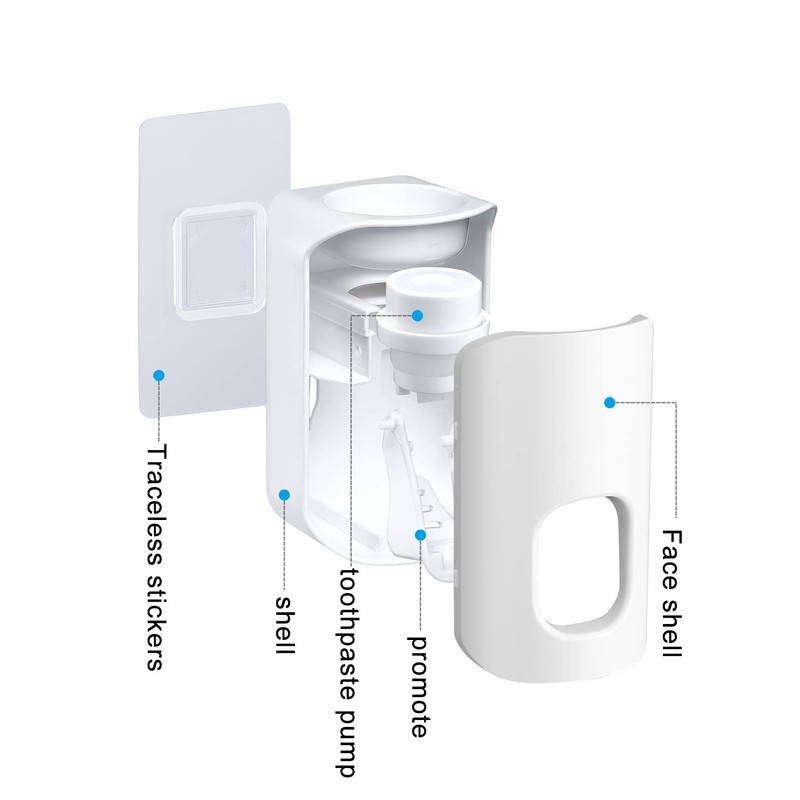 bsqipsd Automatic Toothpaste Dispenser, Toothpaste Squeezer Wall Mount, Suitable for