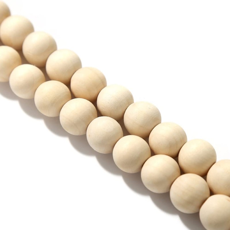 1 Pack 60inch Wood Bead Garland with Tassels,Farmhouse Beads Rustic