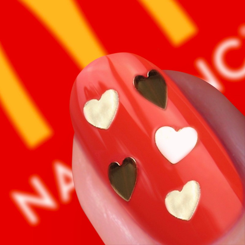 Nails.INC x McDonald’s I’m Loving It Gold Heart Nail Topper