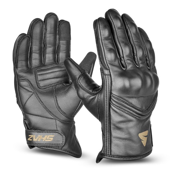 Shaz Premium Cowhide Leather Motorcycle Gloves for Men and Women-