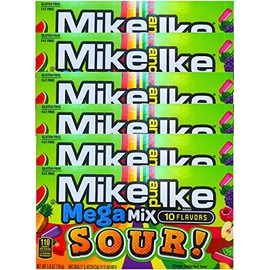 NEW Mike & Ike Mega Mix Sour Gluten Free/ Fat Free Candies Net Wt 5oz (6)