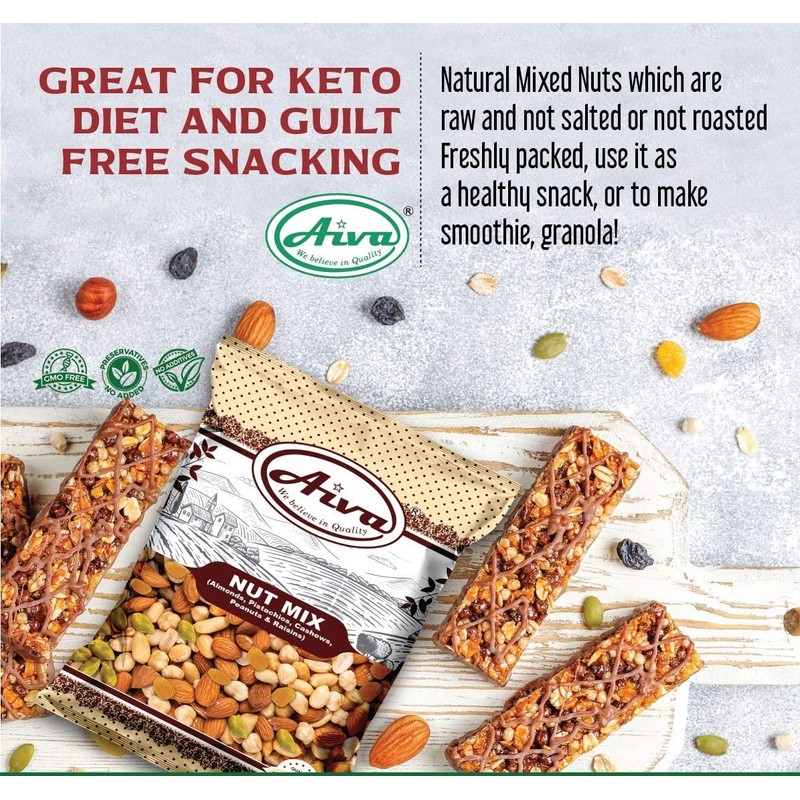 AIVA NUT MIX (Almonds, Pistachios, Cashews, Peanuts, & Raisins) 2