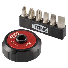 Tone FRB6S Finger Ratchet Wrench Set, Bit Insert, Red, 7 Pieces