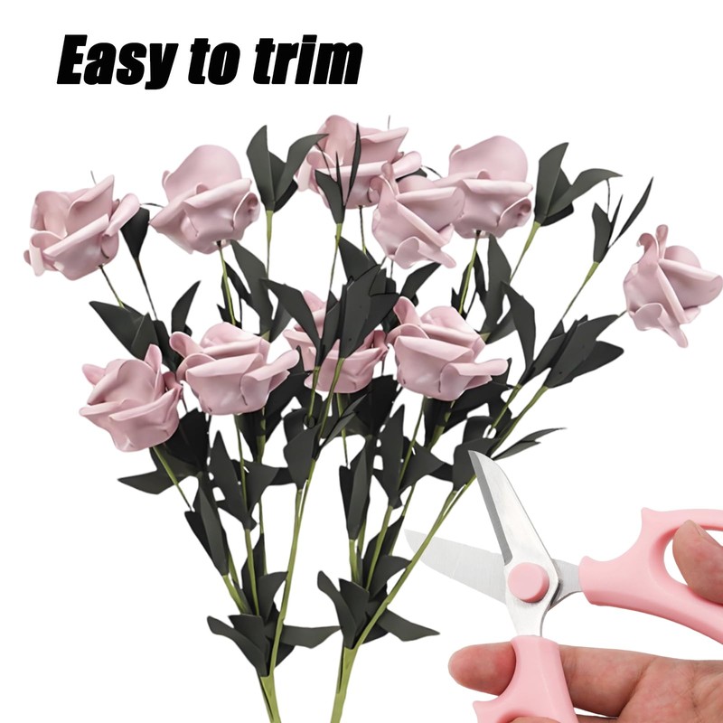 Wuyituart Flower Shears Pink Floral Scissors Strong Flower Stem Cutter