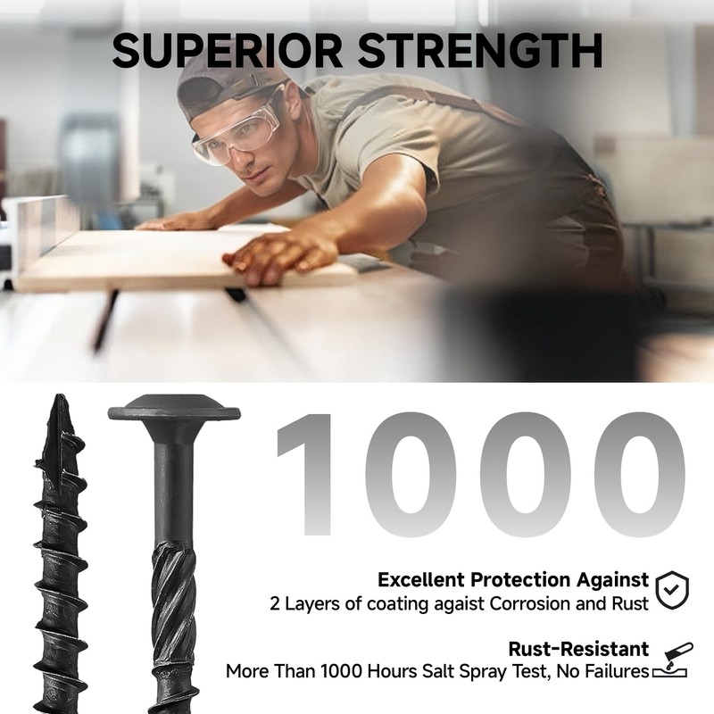 #14 x 4-1/2 Inch Structural Wood Screws Kit(85PCS), Heavy Duty