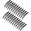 24 Pcs Black Snap Hair Clips, Metal Hair Clips for