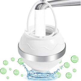 Bath Ball Filter for Tub, 8 Stages Bathtub Water Filter, Bath Filter for Tub, Removes Contaminants, No BPA, 3000 Gal of Filtration, Shower Filter for Healthier Hair and Skin (White)