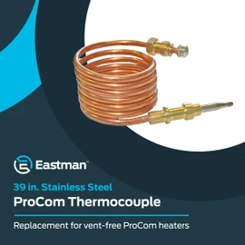 Eastman 39 Inch Thermocouple for ProCom Gas Heaters or Fireplaces, Stainless Steel, 60044