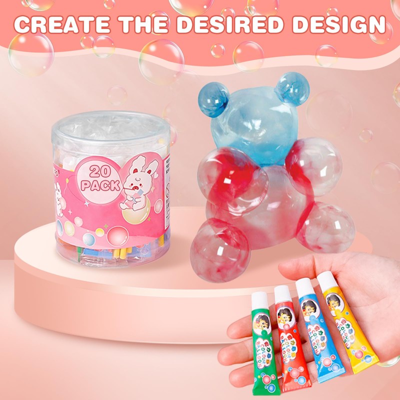 LM.XDBQ 40Pcs Blow Plastic Bubbles Plastic Bubbles Toys Large Bubble