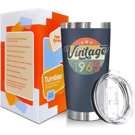 NewEleven 60th Birthday Gifts For Men Women - 1965 60th Birthday Decorations For Men Women - Turning 60-60 Year Old Gifts For Men, Women, Mom, Dad, Wife, Husband - 20 Oz Tumbler
