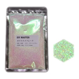 DIY MASTER Glass Glitter Flakes (Polarized) Green x Blue 0.4mm 100g