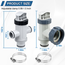 Pool Hose Plunger Valve Kit for Intex Above Ground Pool and Pool Pump, Above Ground Swimming Pool Accessories 11872 Dual Split Hose Plunger Valve Replacement Parts for Intex Filter Circulation System