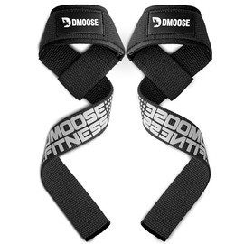 DMoose Fitness straps para gym mujer - Correas de levantamiento de silicona antideslizante - muñequeras gym - accesorios para entrenamiento de fuerza 