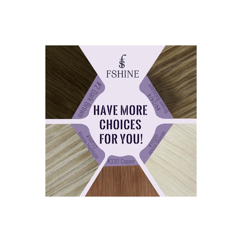 Fshine Extensiones Clip 35 cm 120 g 7 pcs Cabello