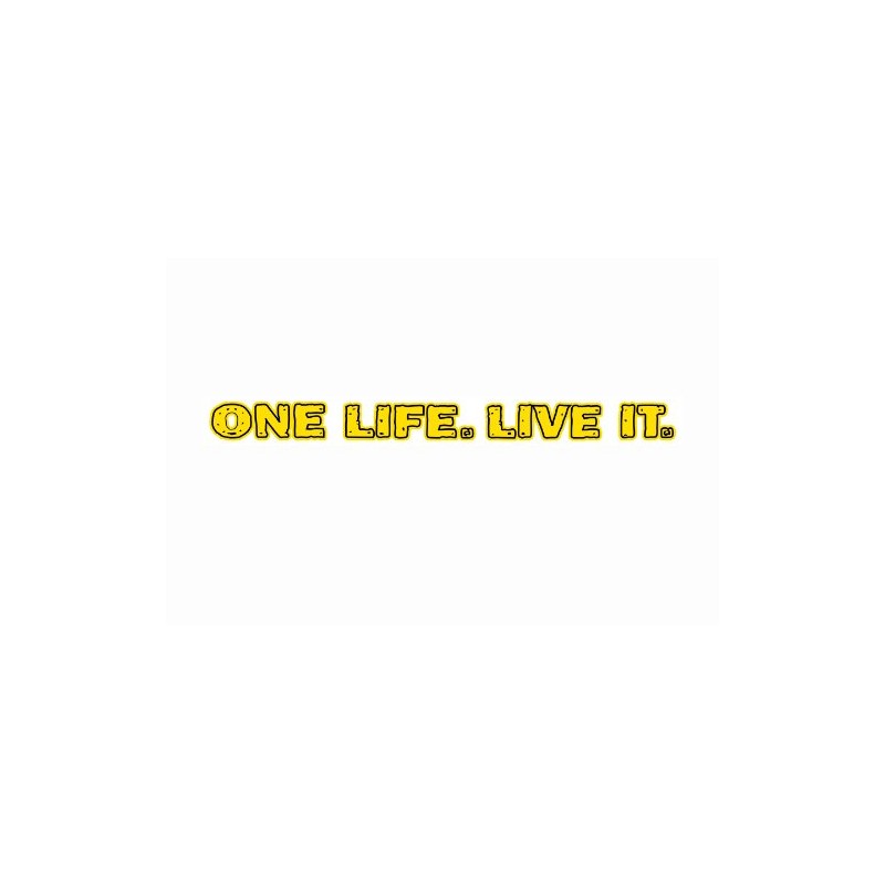 One Life Live It 4x4 Off Road Car Sticker Yellow