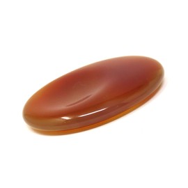 Worry Stone - 1.5 Inches Wide - May Have Some Natural Divots - Colors Vary - No Two Stones are Alike - Great Gift (Orange)