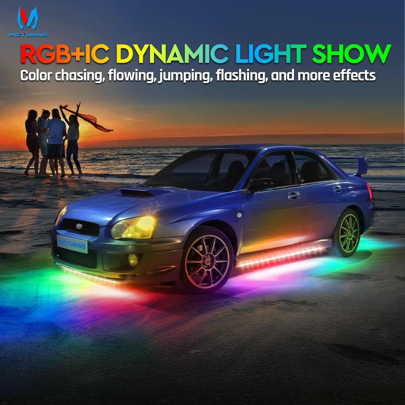 MICTUNING N8 RGB+IC Underglow LED Lighting Kit for Truck with