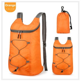 levayhill 16L Hiking-Daypack Lightweight-Foldable Travel-Backpack Water-Resistant Camping Outdoor Packable Easy Carry-on Bag, Orange, Small, Lightweight,foldable