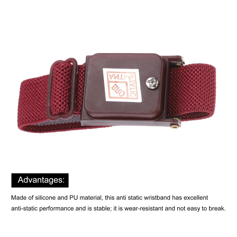sourcing map 2Pcs Anti Static Wrist Strap, ESD Antistatic Bracelet