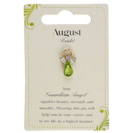 Guardian Angel August Birthstone Angel Pin With Gem Stone Sentimental Gift Idea