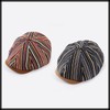 White Fang CA742 Striped Pattern Newsboy Hat, Cap, Hat, Running,