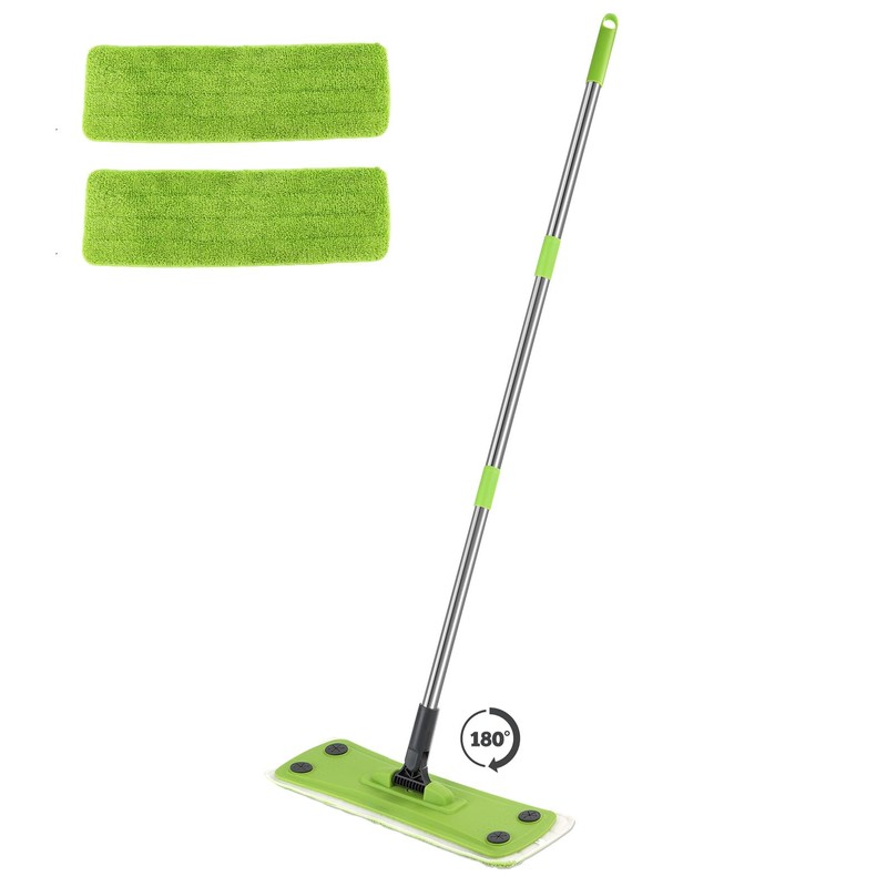 Runful Green Mop, Flat Mops for Floor Cleaning with Long