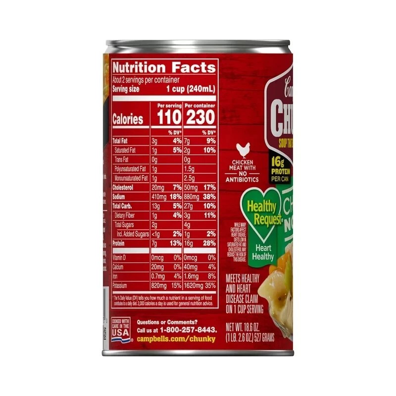 Campbell's 4 Cans Campbell's Chunky Soup Healthy Request Chicken Noodle