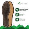 Real Warm Lambskin Insole, Brown, Cork or Texon, Made in