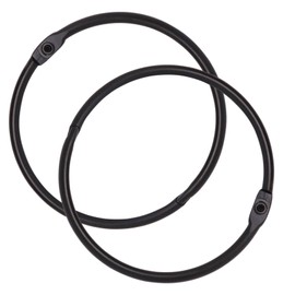 SWZHAI Binder Rings 30pc, Book Rings 2 Inch, Flash Card Rings Large Index Card Ring Loose Leaf Binder Rings Black Ring Clips Metal Rings for Index Cards Rings for Paper