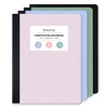 ONAVIA Plastic Composition Notebook College Ruled, 160 Pages, Assorted