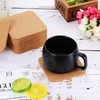 20 Pieces 5 mm Thick Wooden Cork Coasters Absorbent Square
