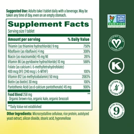 MegaFood Balanced B Complex - Vitamin B Complex for Women & Men - Vitamin B6, B12, Folate, Biotin - Cellular Energy Metabolism & Nervous System Health, Vegan, Gluten Free, 90 Tablets