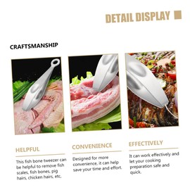 OHPHCALL 3pcs Stainless Steel Hair Puller Set Durable Manual Tweezers for Goose and Pig Hair Removal Ergonomic Grip Design for Easy Handling and Cleaning