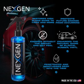Nexgen Wet Look Tire Shine — Oil-Based Premium Dressing — High Gloss Finish and Protection for Tires - 1 Gallon