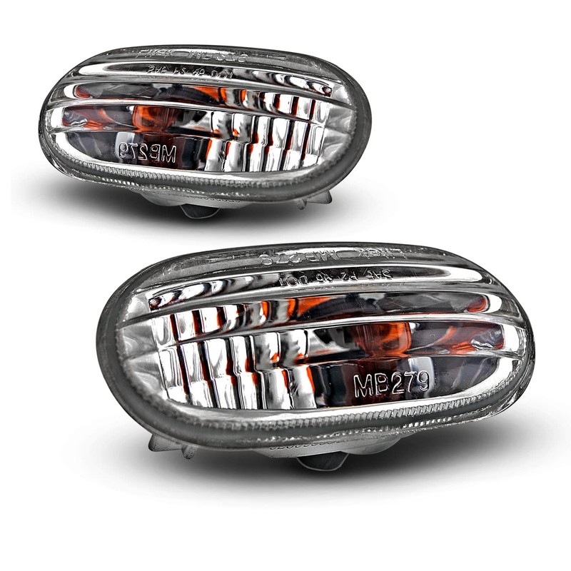 AmeriLite for 1997-2002 Mitsubishi Mirage LS/DE Coupe Sedan Chrome Side